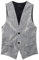 Herren Pailletten Anzugweste, V-Ausschnitt, Ärmellos, 2 Button Down Weste Herren Pailletten 70er Ärmellos Glitzer Weste Mantel Disco Karneval Kostüm Rave Outfit Paillettenweste Glänzend (Silver, XL)