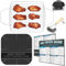 INFRAOVENS Air Fryer Rack Accessories for Ninja Foodi Grill AG301 5-in-1 4 qt, Basket Cover Liner, Cooking Guides Cheat Sheets, Airfryer Accessory Set, Heat Resistant Mat and Stainless Steel Rack