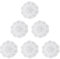 6 tovagliette a forma di fiore bianco, set di 6 tovagliette all'uncinetto, tovagliette ricamate in pizzo vintage, tovagliette rotonde in cotone, tovagliette all'uncinetto