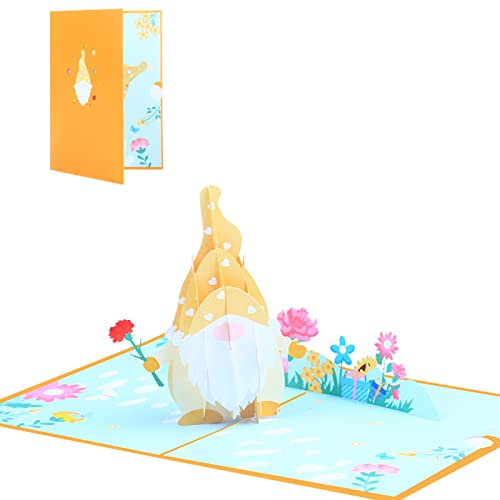 FOLODA 3D für Pop Up Karten Muttertag Wichtel Grußkarten für Mama Postkarte mit Enve