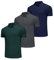 Djtnzdm Golf Poloshirt Herren Kurzarm Atmungsaktiv Schnelltrocknend Polyester Tennis Sport Polohemd Sommer Funktions Gym Polo Tops Multipack XL Blau Grau Grün