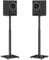 ELIVED Adjustable Height Speaker Stands for Satellites Up to 10KG, Extend 720mm to 950mm, Universal Bookshelf Floor Speaker Stand with 2 Types of Foot Pads, Cable Management,1 Pair, Black EV5022-L