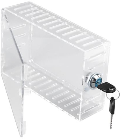 Thermostat-Schließkasten mit Schlüssel, Zubehör für Schalter und Steckdosen, Schalter und Steckdosen, Transparente Große Abdeckung, Einfache Installation, Hilft bei der Kontrolle