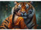 TWYYDP Puzzle 1000 Teile,Frau und Tigertier Puzzle,Einzigartige Holzpuzzles