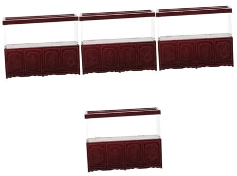 STOBOK 4stücke Miniatur Fisch Tank Ornament Dekoratives Zubehör Für Puppenh Sandtisch Für Kleine Räume Und Raffinierte Gestaltung