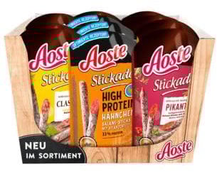 Aoste Stickado Salami Mix 3-fach sortiert, 12er Pack (12 x 70g)