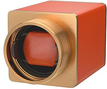 XTELARY Uhrenbeweger für 1 Uhren, Orange Automatische Uhrenbeweger Box für Automatikuhren Mechanischen, 650/750/850/1000/1950 TPD