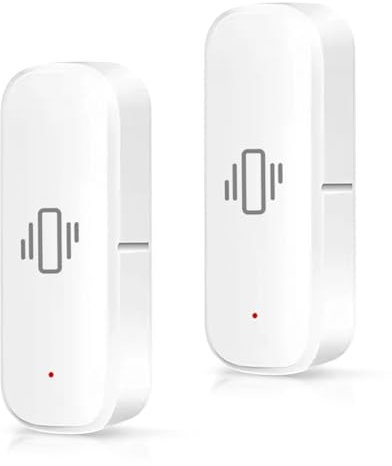 2 sensori di allarme wireless per porte e finestre, sensore WiFi compatibile con Alexa Google Assistant Tuya Smart Life per la sicurezza domestica