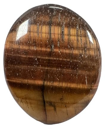 Galet Plat en Oeil de Taureau de 2 à 3 CM de Qualité Extra, Pierre Naturelle Oeil de Tigre Rouge