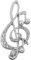 Healvian Broche Note De Musique Perle Note De Musique Épinglette Manteau Broche Épinglette Pour Femme Homme