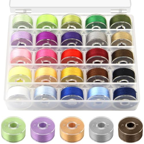 Lunhoo Waxed Thread, Colorful Waxed Cotton Cord with Clear Storage Box, Beading Thread for Bracelets, DIY Crafts, Leather Sewing (25 colors)