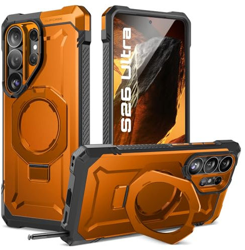 SUPCASE für Samsung Galaxy S26 Ultra Hülle mit Ringhalter Slim Case, Orange