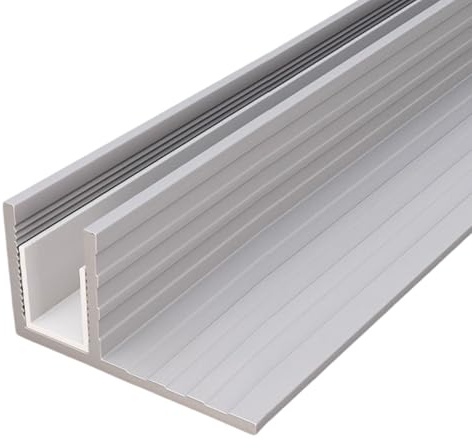 ZOUNKAY Rahmenlose DuschtüR T-Profil,Glasschlitz Rahmenlose DuschtüR-F-Profile,Aluminium-Kanaltrennwand FüR Duschabtrennungen,Feste PaneelfüHrung FüR DuschtüR,FüR Badezimmerabtrennungen
