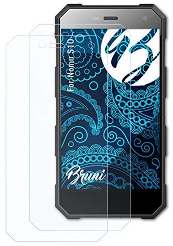Bruni Schutzfolie kompatibel mit Nomu S10 Folie, glasklare Displayschutzfolie (2X)