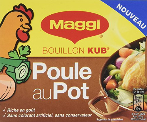 Maggi Bouillon KUB Poule au Pot (15 cubes) 150g - Lot de 10