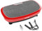 FITFIU Fitness PV-200 - Plateforme vibrante 3D Couleur Rouge avec Mouvement sur 3 Plans, Puissance 500w+500w, 180 Vitesses, 5 programmes, 2 Cordons élastiques et télécommande, Poids Max. 150kg