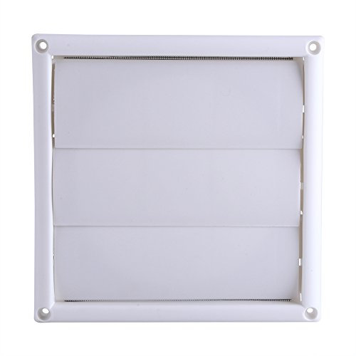 Bianco griglia di aerazione, plastica griglia aerazione di 3 alette da parete griglia di ventilazione con zanzariera/net, 20 * 20cm
