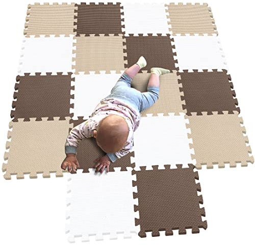 MQIAOHAM® 18 Stücke Baby puzzelmatten für Babys spielmatte Kinder puzzlematte Teppich G301018-101106110