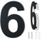 Casa moderna spazzolata numero 4 pollici, altezza 102 mm, acciaio inossidabile 304 massiccio, placcato nero (Numero 6/9 Sei/Nove)