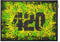 PSYWORK Schwarzlicht Stoffposter Neon | 420 | 0,5 x 0,7m | UV-aktiv | fluoreszierend | Wandbehang Stoffbanner Poster Wandbild Kunstdruck Dekobild Dekoration Wandteppich