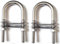 Cadène - Lote de 2 placas de 8 x 100 mm de diámetro, acero inoxidable A4-316