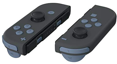 eXtremeRate Ersatz Buttons Set für Nintendo Switch Joycon, Matt DIY-farbige Knöpfe & Tools, Tasten Ersatzteile für Switch OLED Joy Con(Schiefer Grau)-Ohne Joycons