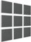 platino24 Akustikpaneele 9 Elemente Colore Quadrat 27,5 x 27,5 cm Granitgrau I Schallabsorber aus Basotect G+ mit Akustikfilz I Schalldämmung Wand & Decke I Akustikelemente Wandpaneel