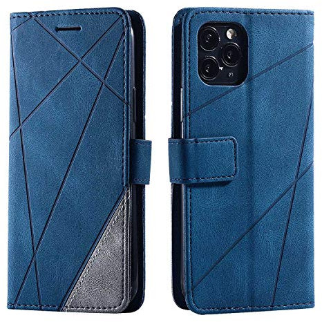 SONWO Case for iPhone 11 Pro Case, Premium Leather Flip Wallet Case Magnetic Closure Card Slots Kickstand Phone Case for iPhone 11 Pro, Blue