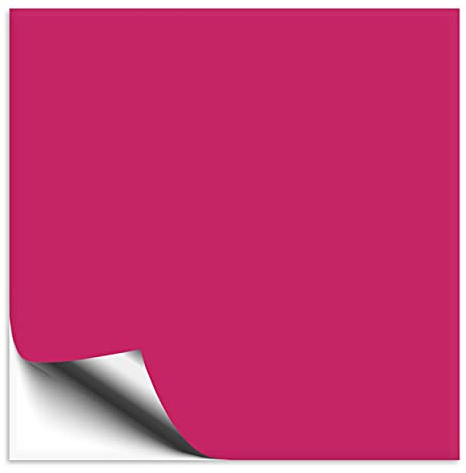200 Stück Fliesenaufkleber pink 15x15 cm matt | Klebefolie für Fliesen in Küche & Bad, Fliesen einfach überkleben mit selbstklebender Fliesenfolie