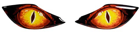 BIKE-label Aufkleber 3D Drachen Augen Aufkleber Sticker für Motorrad Helm Auto Aufkleber X910004