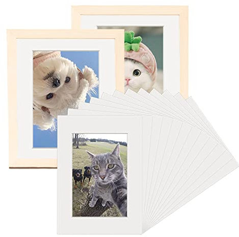 SIYINGSAERY 12 Stück Passepartout A4 Bilderrahmen Passepartout Weiß Passepartoutkarton Passepartouts Deko Passepartoutformat Passepartout Rahmen für Poster, Gemälde, Fotoarbeiten (20x30 cm)
