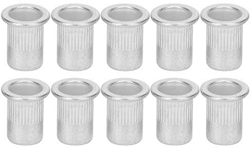200 Stück Aluminium-Nietmuttern, Flachkopf-Gewindeeinsatz, Nietmuttern, Nietmuttern, Sortimentskit M8