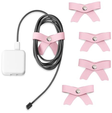 SenseAGE Lot de 5 organiseurs de cordon, rangement de cordon d'arc, support USB, gestion des câbles en cuir, sangles de câble, enrouleur d'écouteurs, sangles de rangement pour appareils électroniques,