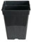 GROWMANIA Maceta Cuadrada para Plantas Negra 3L - Macetero Plástico para Flores 15x15x20 cm