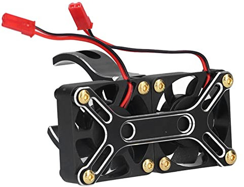 RiToEasysports 4985 1717 Aluminum Alloy Brushless Motor Cooling Fan Heat Sink for 1/5 RC Car (Black) Car Model Accessories