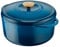 Tefal Pierre Gagnaire E2610504 Cast Steel Casserole Dish Diameter 29 cm, 7.4 L, Induction, Special Condensation Lid, Heat Retention, Slow Cooking, Soft Caramelization, Heritage Alps Blue