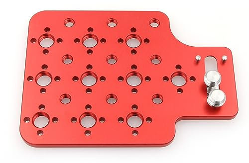 HangTon Universal Cheese Plate Camera Side Mounting 3/8 1/4 Thread for Sony ARRI Alexa RED DSMC2 Komodo Teradek Vaxis Rig Wireless Receiver (Red)