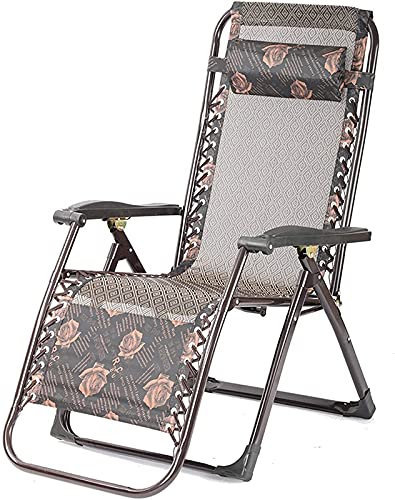 BROHN Zero Gravity Liegestuhl, Lounge-Stuhl Outdoor-Klappliege Zero -Stuhl Liege-Lounge-Stuhl for Strand, Garten, Außen- und Innenbereich, Unterstützung 150 kg