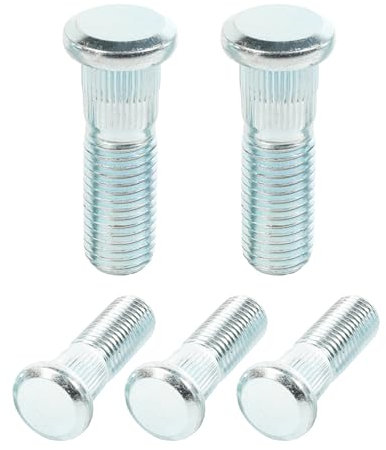 RACOONA Radbolzen, M12–1,50, Edelstahl, Schwarzoxid, Sechskantkopf, Rechtsgewinde, kompatibel mit den meisten Auto-Modellen, 5 Stück