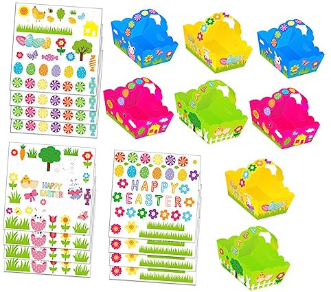 Toyvian 1 Satz Einkaufskorb Bäckerkorb Aus Pappe Ostereierkörbe Ostern Goodie Bag Füller Osterkorb-karte Osterkörbe Ostern Obstkörbe Korb Mit Hasengriff Papier Kind Selbstgemacht Keksdose