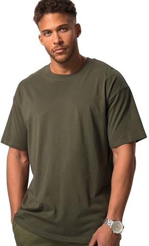 STHUGE Herren Kurzarm T-Shirt Khaki 6XL
