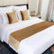 GOFOHIMI Velluto Runner Letto Matrimoniale,Modello di Corona Corridore Letto Moderno Nordico, Morbido Confortevole Sciarpa Scarf Runner Decorazione per Hotel,Oro,240 * 45cm per 180cm Letto