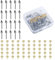 Goture 70 Stück karpfen zubehör Set 20 Stück Gewinde Boilie Köder Schrauben 50 Stück Angelhaken Stopper, Hook Stops Angelhaken Set mit Box, Kreis Oval​Köder Jig Haken Angelgerät Zubehör