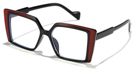 MUTYNE Damen Cat Eye Big Brillengestell Weibliche Brillengestelle,Rot