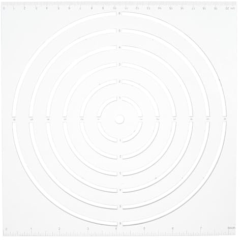 HOBBIESAY Transparente 21cm Große Quiltschablonen Aus Acryl Runde Patchwork Lineal Kreis Vorlagen Multifunktionale Kreisschablonen Zum Selbermachen Nähen Schneiden von Stoffen Basteln Design