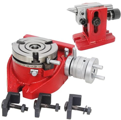 4.33in Horizontal Vertical Rotary Table with Tailstock Assembly, for X2/SX2/X2L/SX2L/SX2LF/X2.3/SX2.3/X2.7/X2.7L/SX2.7L Series Milling Machines 360° Precision Milling Working