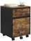 WOLTU Rollcontainer, Aktenschrank mit 2 Schubladen, mobiler Büroschrank, Schreibtisch Unterschrank, Druckerschrank auf Rollen, für Büro Homeoffice, 40x56x40 cm, Vintage-Holzoptik, ASK11hov