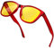 KANASTAL Occhiali Guida Notturna Rossi Uomo Donna Quadrati Lenti Gialli Montatura Rosse Visione Notturni Notte Trasparente Yellow Night Vision Glasses -Lente Gialla Cornice Rossa