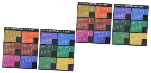 2 Sätze Monatsindex-Aufkleber 2025 – Kleine, Tragbare Planer-Tabs Aus Beschichtetem Papier Für Kalender, Notizbücher Und Tägliche Organisation