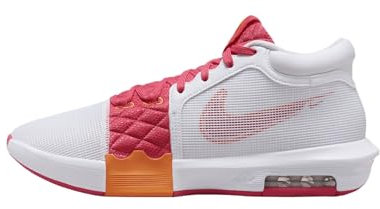 Nike Lebron Witness VIII Chaussures à Lacets pour Homme, Rose Blanc - Mandarine Brillante, 42 EU